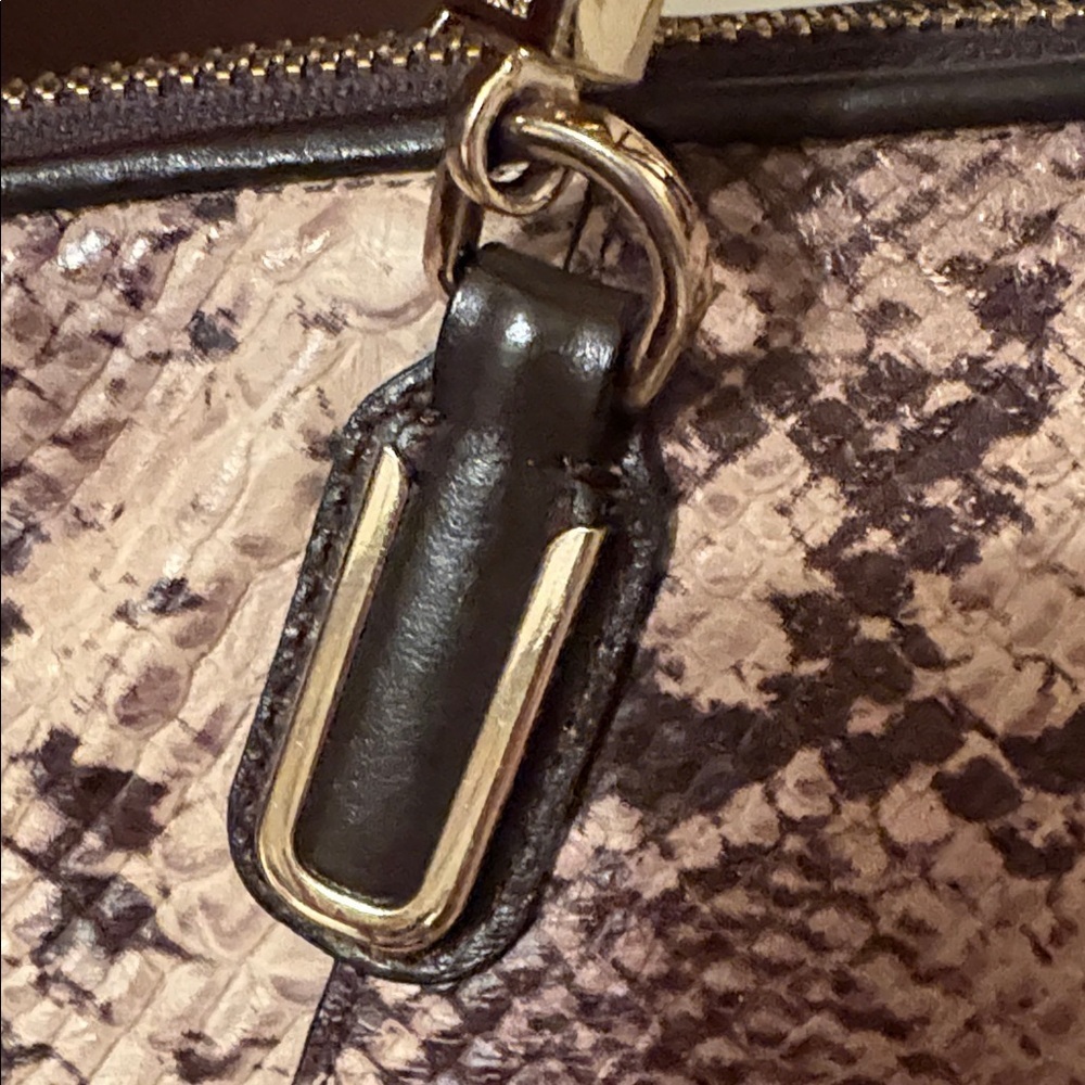 Coach Kelsey Python Pattern Taupe,Brown and Black cross body - Picture 3 of 15